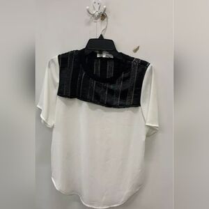 NWT BCB Generation White & Black Blouse Size SM MSRP $78